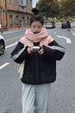 现货主推冬季拼接撞色短款棉衣2C032865P165K248，女装棉衣/棉服，2C032