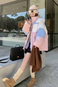现货  买家秀 主推 冬季三色拼接棉衣 2C032 701 P165 K248图片