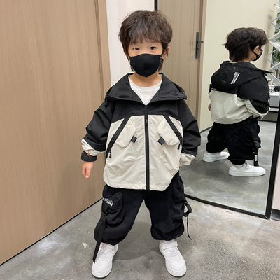 韩版男童春秋风衣外套炸街洋气