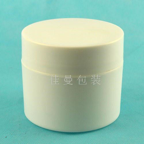 JM-1301白色50克直角面膜盒 膏霜盒,高档面霜瓶子 双层瓶 有内盖