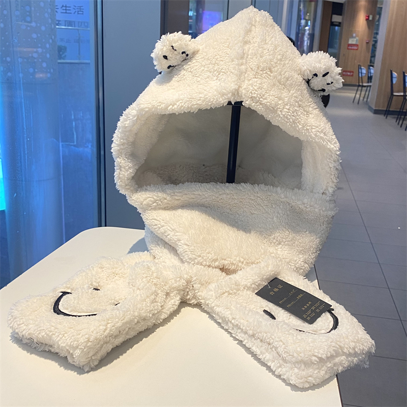 帽子围巾手套一体包头帽女冬季