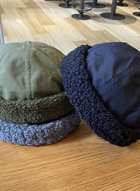 男女新款羊羔绒保暖地主帽秋冬季休闲百搭嘻哈帽韩版无檐瓜皮帽子