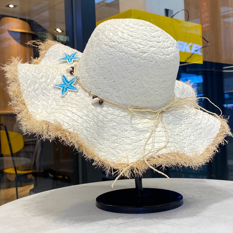 海星贝壳度假风草帽子女夏季出游