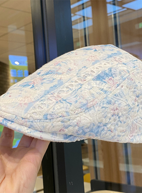 印花刺绣薄款鸭舌帽子女春夏季逛街休闲百搭贝雷帽气质时尚前进帽