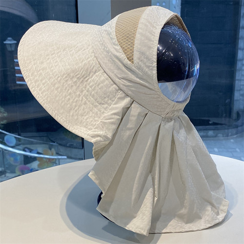 户外护脖披肩遮阳帽子女防紫外线