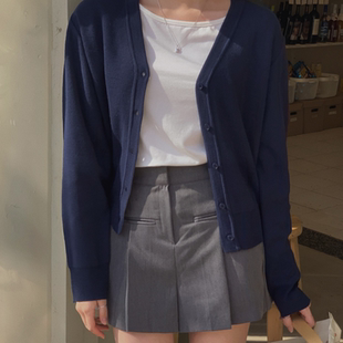 有货KOREA 高腰显瘦侧口袋韩版休闲百搭纯色阔腿裙裤打底休闲短裤