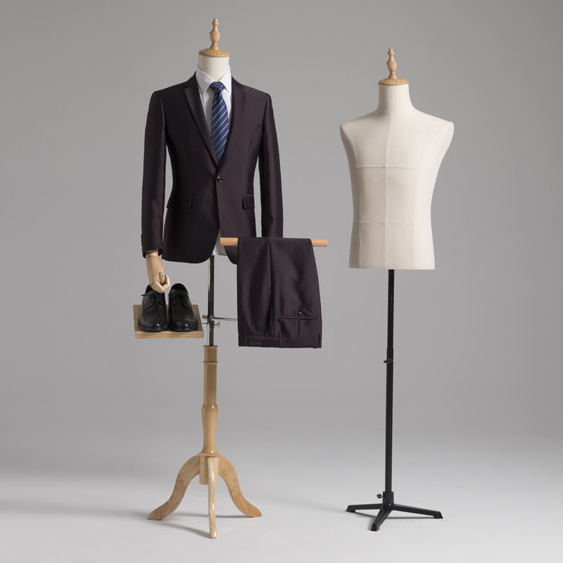 男半身模特道具粗麻布男装服装展示架西装西服橱窗网店拍摄