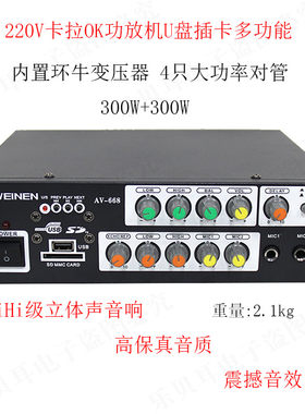 大功率蓝牙功放机AV220V2.0声道