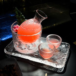 网红清酒壶小酒馆冰酒壶温酒器氛围感酒杯微醺果酒杯鸡尾酒杯套装