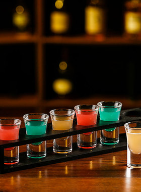 子弹杯云吞杯b52野格杯鸡尾杯斗酒杯一口Shot杯彩虹杯架套装酒具