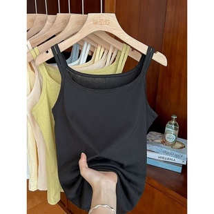 T恤衫 胖MM大码 吊带背心女叠穿显瘦圆领打底无袖 300斤夏季 百搭无袖