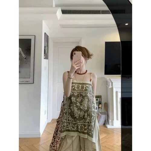 特大码韩系设计感吊带背心