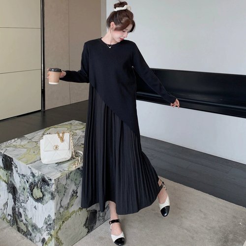 胖MM300斤特大码长袖连衣裙