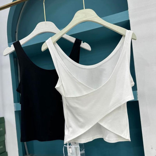 胖MM300斤休闲后背交叉吊带背心大码短款弹力美背打底无袖上衣女