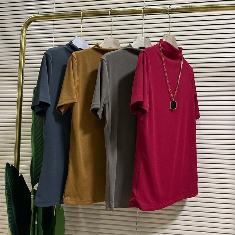 秋冬季胖MM300斤超大码休闲简约短袖上衣打底衫德绒半高领女装ins,女装/女士精品,T恤,淘宝优惠券,粉丝福利购,淘宝优惠卷