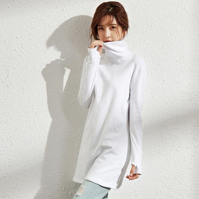 女装胖MM300斤大码高领显瘦上衣