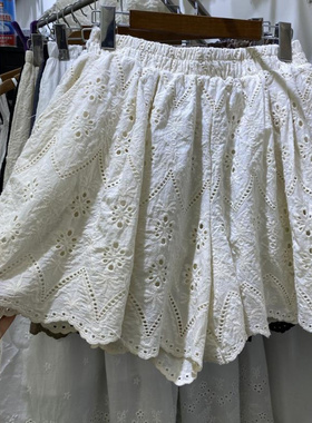 夏季新款胖mm2-300斤大码韩版镂空短裤宽松高腰蕾丝休闲裤女ins潮