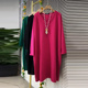慵懒风300斤春秋季 中长款 连衣裙大码 胖妹妹宽松休闲纯色法式 女装