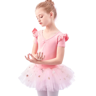儿童舞蹈服秋冬季长袖练功服女童分体跳舞衣服女孩芭蕾舞裙演出服