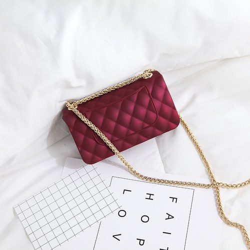 小香风新款菱格网红糖果链条包