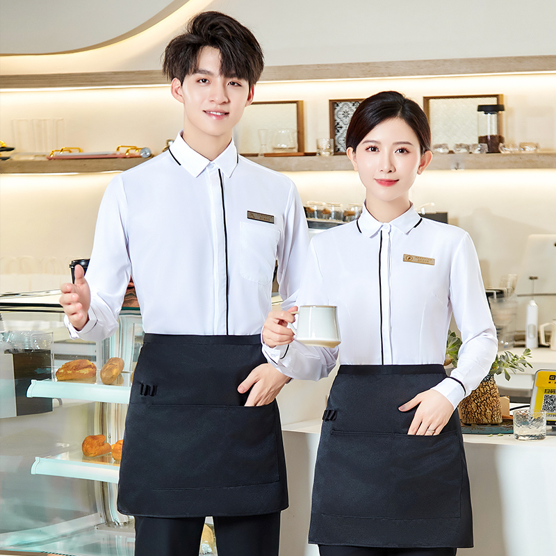 衬衣餐厅长袖前台收银员工作服
