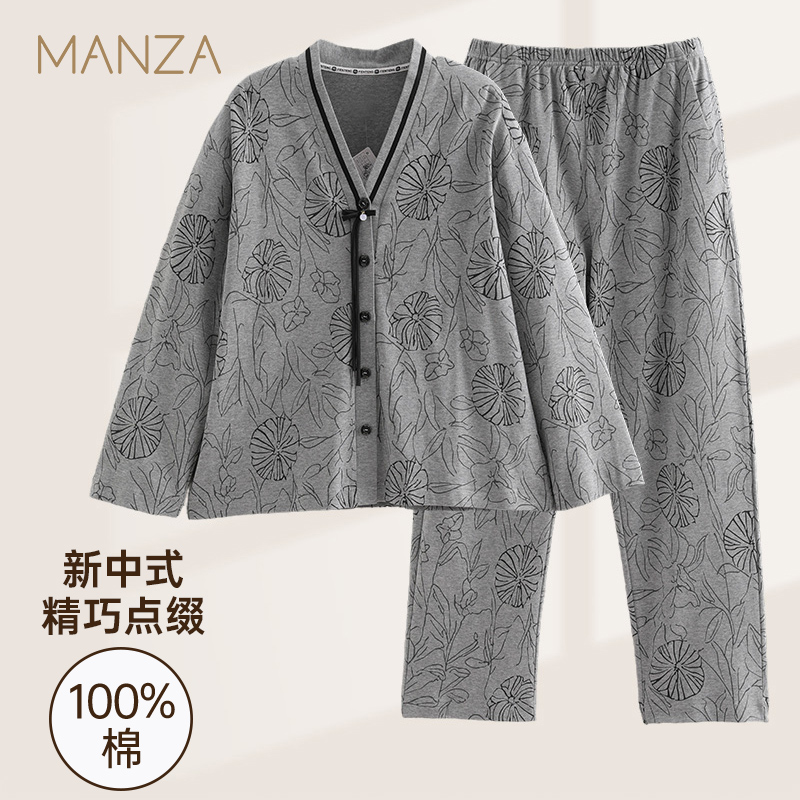 100%纯棉睡衣女大码2025新款