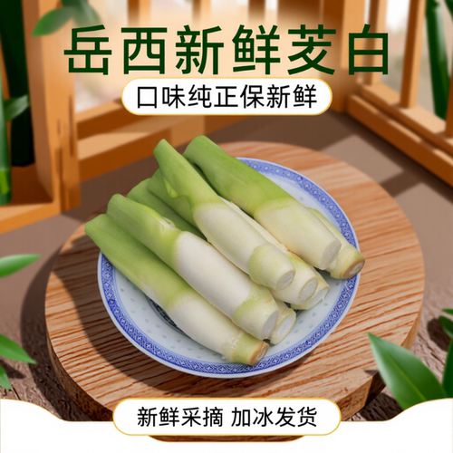 2026年采摘岳西新鲜茭白时令蔬菜