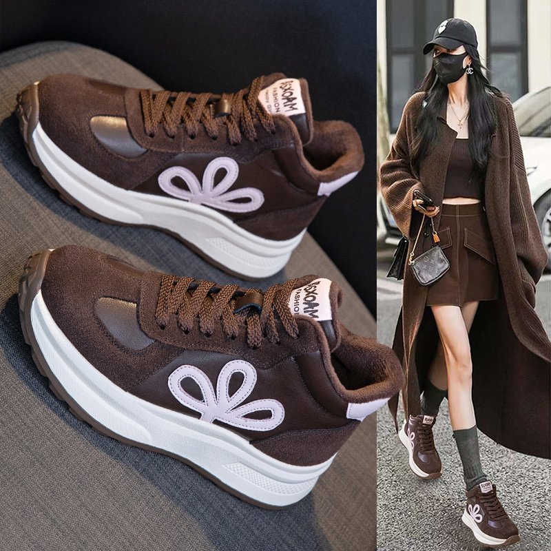 厚底老爹鞋女2025新款冬