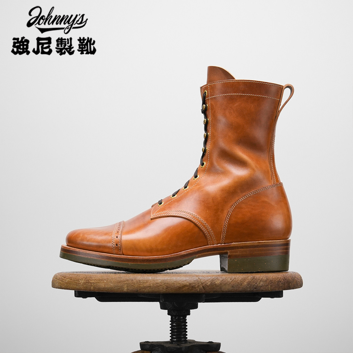 强尼制靴8寸美式伞兵靴