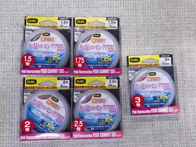 日本DUEL杜尔乐 新款隐形碳素线矶钓海钓碳线子线耐磨前导线50米