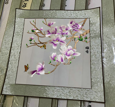 新中式装饰画精美刺绣挂画