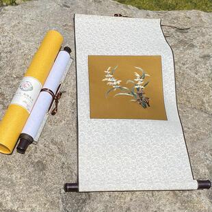 苏州刺绣花卷轴画玄关挂画出国伴手礼特色工艺品高档商务会议礼品