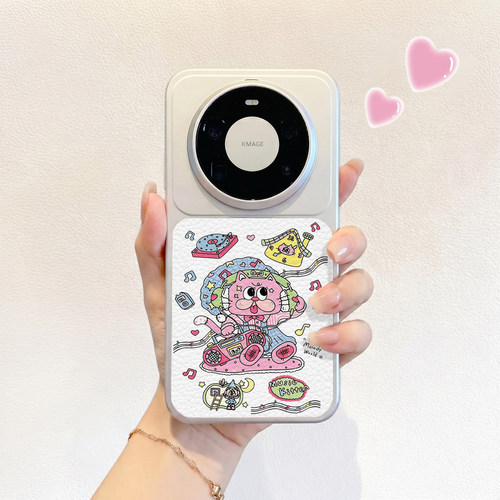 适用华为mate80音乐创作猫手机壳