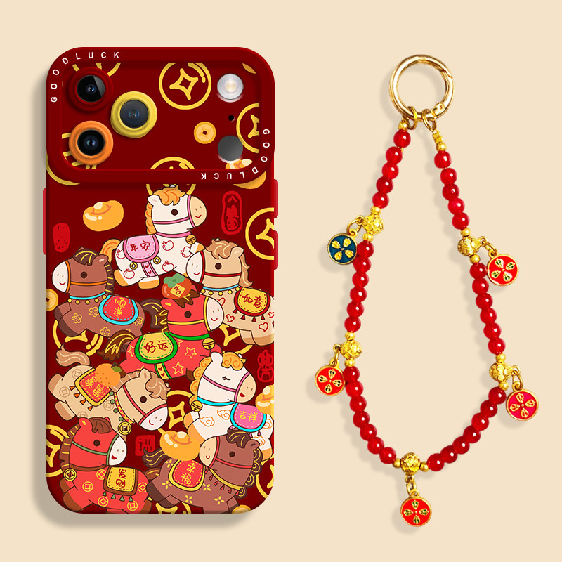 萌马送金来适用iPhone17红色手机壳新款苹果17promax液态苹果air硅胶壳17保护套ip16挂绳15国风14创意pro可爱,3C数码配件,手机保护套/壳,淘宝优惠券,粉丝福利购,淘宝优惠卷