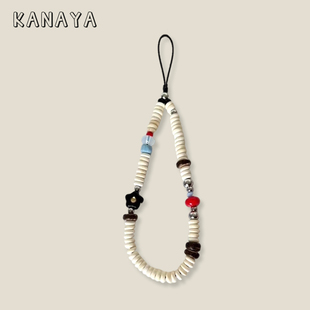 ins韩系樱桃串珠手机挂绳手机链适用所有手机壳防摔手腕绳带手提手拎挂绳配件挂饰防丢ccd绳腕带少女心