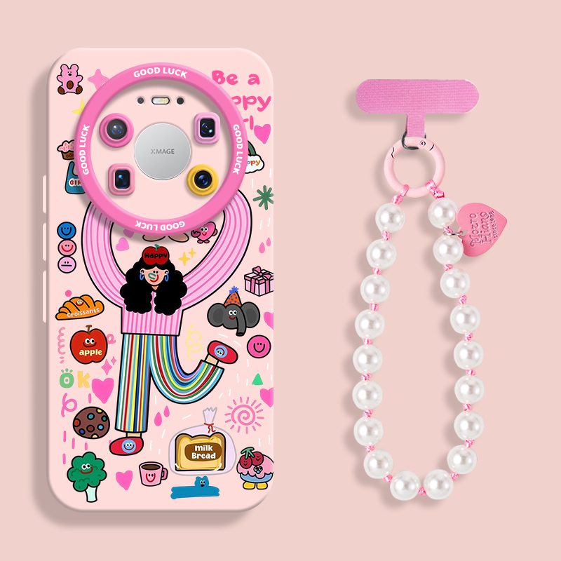 适用mate80比心女孩手机壳