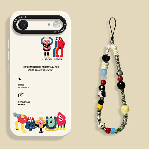 适用苹果air字母小怪兽合影壳