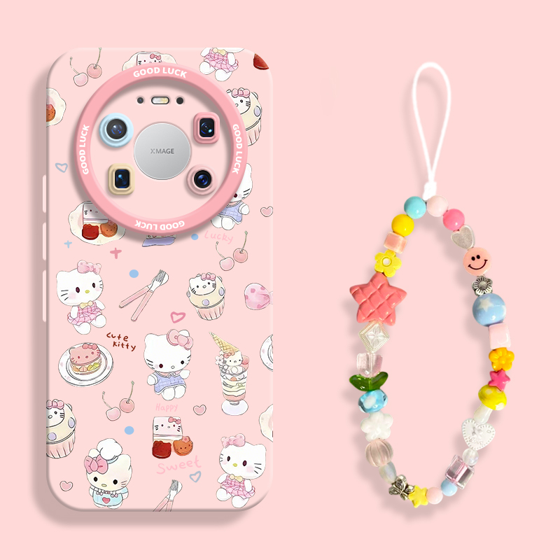 适用mate80粉色kt蛋糕手机壳