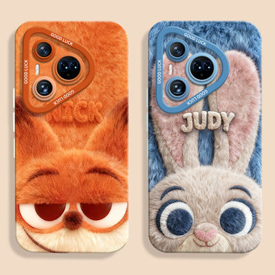 适用华为pura80毛茸茸朱迪尼克壳