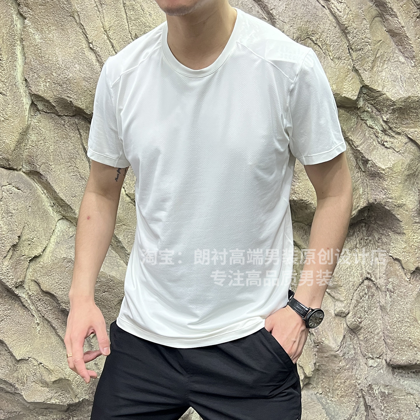 Outdoor Bird Hot Item! Solona Cool Technology! Sweat-Proof and Non-Sticky Summer Men's Quick-Drying Short-Sleeved T-Shirt