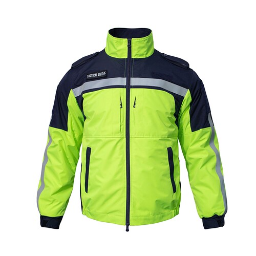 荧光绿骑行夹克外套防雨可拆内胆