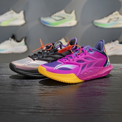 李宁新款闪击12男子䨻科技缓震低帮耐磨突破型实战篮球鞋ABAV069