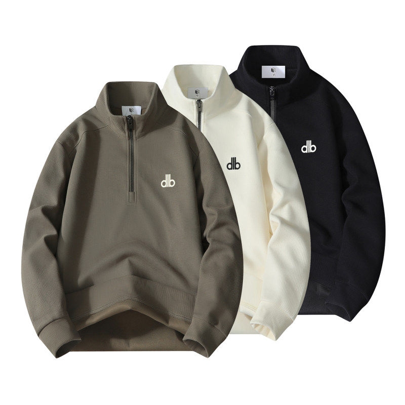 春季男士潮牌卫衣男中青年立领半拉链宽松套头男士卫衣休闲外套,男装,卫衣,淘宝优惠券,粉丝福利购,淘宝优惠卷