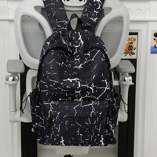 2025新款书包女初高中生涂鸦双肩包大学生电脑包男旅行背包大容量