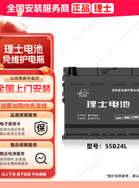 理士蓄电池55B24L适配五菱宏光荣光之光日产汽车电瓶12V45Ah电池