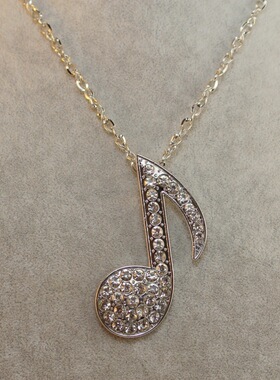 时尚风音符满钻韩国百搭毛衣链