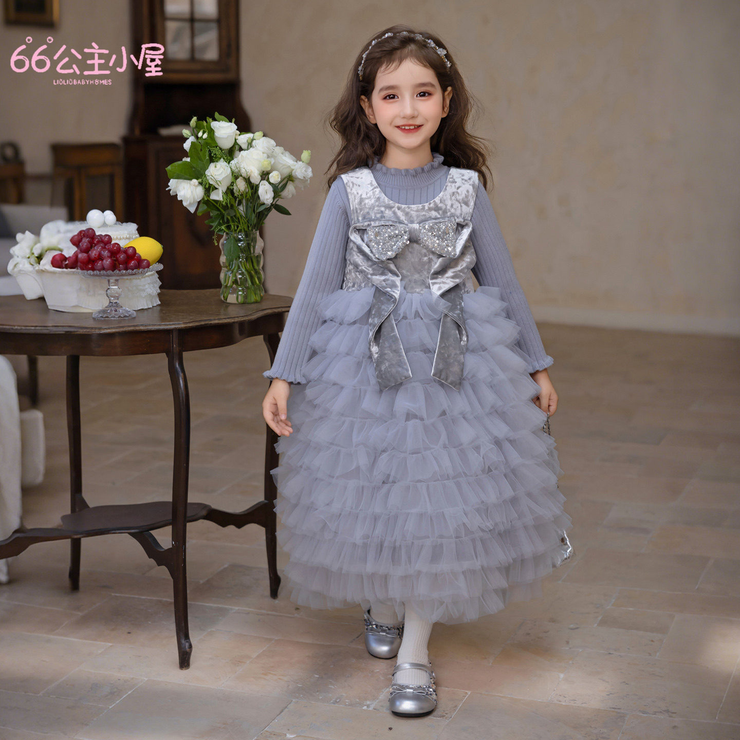 66公主优雅名媛生日裙连衣裙