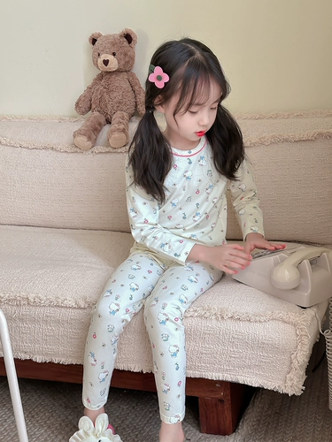 Пижама, комплект, детская домашняя одежда, весеннее удерживающее тепло детское термобелье, штаны