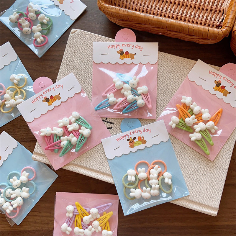 新款韩系儿童可爱小白兔造型拇指发圈女童彩色小号BB夹8个装发夹,饰品/流行首饰/时尚饰品新,发饰,淘宝优惠券,粉丝福利购,淘宝优惠卷