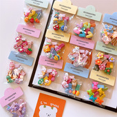 韩国卡通动物造型发夹可爱mini宝宝发夹5个袋装 全包安全发夹